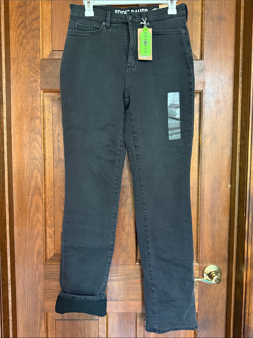 Eddie Bauer Black Straight Leg Jeans with Tag